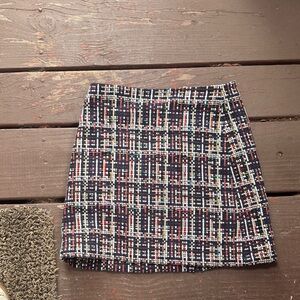 Halogen Multicolor Plaid Mini Skirt